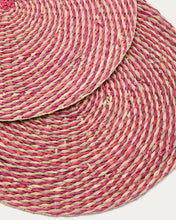 Load image into Gallery viewer, Rivela set of 2 red seagrass placemats Ø38cm - image 4