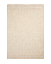 Load image into Gallery viewer, Dalena beige striped jacquard wool rug 300 x 200cm