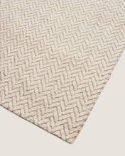 Load image into Gallery viewer, Calira beige woven jacquard wool rug 300 x 200cm - image 6