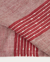 Load image into Gallery viewer, Calena linen jacquard table runner with red central stripe 50 x 150 cm - image 5