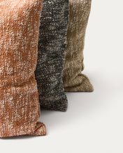 Load image into Gallery viewer, Mevia cushion cover in beige and black linen blend 50 x 50 cm - image 6