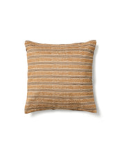 Load image into Gallery viewer, Tavina 100% cotton cushion cover with brown embroidery 50 x 50cm