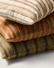 Load image into Gallery viewer, Dorevi green striped silk blend jacquard cushion cover 40 x 60cm - image 5