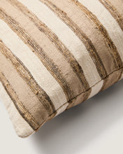 Load image into Gallery viewer, Dorevi ecru striped silk blend jacquard cushion cover 40 x 60cm - image 4