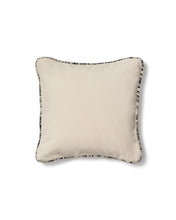 Load image into Gallery viewer, Enari beige 100% cotton cushion cover with contrasting black trim 50 x 50cm - image 2