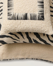 Load image into Gallery viewer, Enari beige 100% cotton cushion cover with contrasting black trim 50 x 50cm - image 6