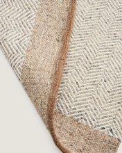 Load image into Gallery viewer, Nifelia beige wool jacquard runner rug 200 x 80cm - image 5