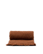 Load image into Gallery viewer, Nulina 100% cotton waffle blanket in dark orange 130 x 170 cm