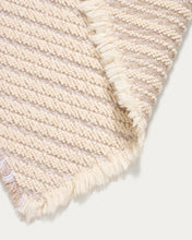 Load image into Gallery viewer, Janu bathmat in 100% cotton in diagonal structure ecru jacquard 50 x 70 cm - image 4