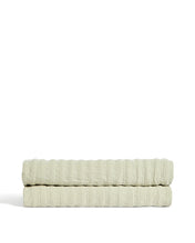 Load image into Gallery viewer, Rilune 100% cotton bedspread with light green embossed stripe effect for convertible cot