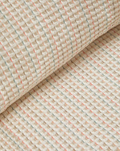 Load image into Gallery viewer, Wufy 100% cotton waffle bedspread in multicolour stripe for convertible cot - image 3