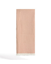 Load image into Gallery viewer, Nafine 100% cotton muslin blanket with two-toned fringe 130 x 170 cm - image 2