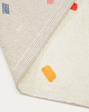 Load image into Gallery viewer, Epifania rug 100% white cotton with multicolour dots 150 x 200 cm - image 3
