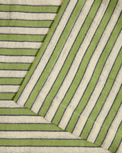 Load image into Gallery viewer, Ulena green striped 100% cotton tablecloth 170 x 250cm - image 3