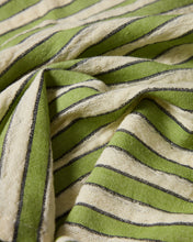 Load image into Gallery viewer, Ulena set of 2 green striped 100% cotton napkins 35 x 35cm - image 4