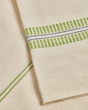 Load image into Gallery viewer, Todila green striped 100% cotton tablecloth 170 x 170cm - image 5