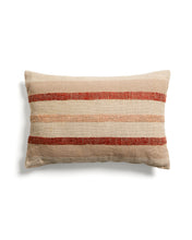 Load image into Gallery viewer, Taraia terracotta and beige cotton and viscose cushion cover 40 x 60cm