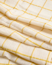 Load image into Gallery viewer, Adesta table runner in 100% cotton ecru with yellow checks 50 x 150 cm - image 3