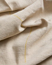 Load image into Gallery viewer, Ulaen beige cotton and linen table runner with yellow stripes 50 x 150cm - image 3