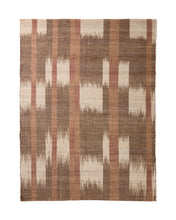 Load image into Gallery viewer, Domira jute rug with multicoloured ikat graphic 200 x 300 cm