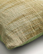 Load image into Gallery viewer, Liroda jute cushion cover with green ikat graphic 50 x 50 cm - image 2