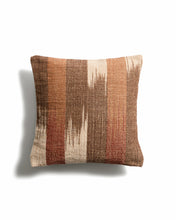 Load image into Gallery viewer, Domira jute cushion cover with multicolour ikat graphic 50 x 50 cm
