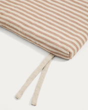 Load image into Gallery viewer, Dirome beige striped 100% PET sun lounger cushion 50 x 175cm - image 5