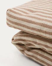 Load image into Gallery viewer, Dirome beige striped 100% PET sun lounger cushion 50 x 175cm - image 7