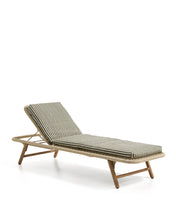 Load image into Gallery viewer, Dirome green striped 100% PET sun lounger cushion 50 x 175cm - image 3