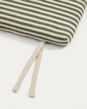 Load image into Gallery viewer, Dirome green striped 100% PET sun lounger cushion 50 x 175cm - image 7