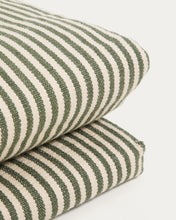 Load image into Gallery viewer, Dirome green striped 100% PET sun lounger cushion 50 x 175cm - image 8