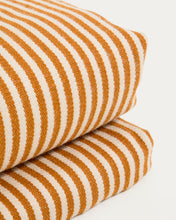 Load image into Gallery viewer, Dirome orange striped 100% PET sun lounger cushion 50 x 175cm - image 7