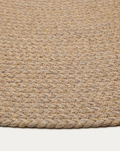 Load image into Gallery viewer, Despas beige round rug made from synthetic fibres Ø 200 cm - image 6