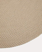 Load image into Gallery viewer, Rodhe beige oval rug 100% PET 160 x 230 cm - image 4