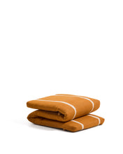 Load image into Gallery viewer, Daila orange 100% PET sun lounger cushion with Ikat graphic 50 x 175cm - image 2