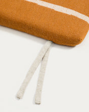 Load image into Gallery viewer, Daila orange 100% PET sun lounger cushion with Ikat graphic 50 x 175cm - image 6