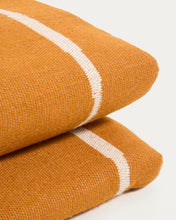 Load image into Gallery viewer, Daila orange 100% PET sun lounger cushion with Ikat graphic 50 x 175cm - image 7