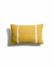 Load image into Gallery viewer, Daila yellow 100% PET cushion cover with Ikat graphic 30 x 50cm