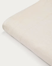 Load image into Gallery viewer, Simmel beige linen blend top sheet for 90 cm bed - image 5
