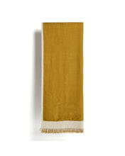 Load image into Gallery viewer, Orlet reversible wool blanket in mustard and beige 130 x 170 cm - image 2