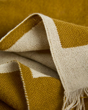 Load image into Gallery viewer, Orlet reversible wool blanket in mustard and beige 130 x 170 cm - image 5
