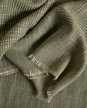 Load image into Gallery viewer, Sareli green wool blend blanket 130 x 170cm - image 3