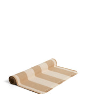 Load image into Gallery viewer, Daltan beige striped cotton and jute table runner 50 x 150cm