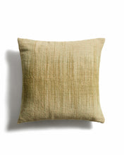 Load image into Gallery viewer, Liroda jute floor cushion cover with green ikat graphic 70 x 70 cm