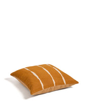 Load image into Gallery viewer, Daila orange 100% PET floor cushion cover with Ikat graphic 70 x 70 cm