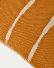 Load image into Gallery viewer, Daila orange 100% PET floor cushion cover with Ikat graphic 70 x 70 cm - image 5