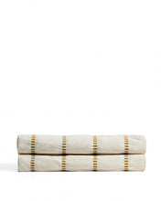 Load image into Gallery viewer, Lidala mustard striped 100% cotton jacquard bedspread for 150/160cm bed