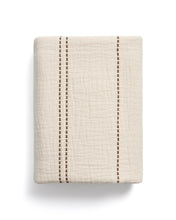 Load image into Gallery viewer, Siloda beige striped double-gauze cotton bedspread for 150/160cm bed - image 2
