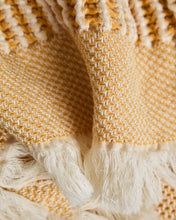 Load image into Gallery viewer, Lideba orange striped cotton blanket 100 x 170cm - image 3