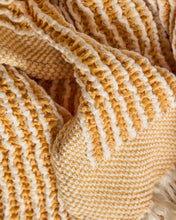 Load image into Gallery viewer, Lideba orange striped cotton blanket 100 x 170cm - image 4
